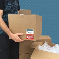 600 Etiquetas para Cajas de Mudanza de 3x2 Pulgadas, 17 Colores con Área para Escribir, Etiquetas Adhesivas en Blanco Resistentes y Frágiles para Casas de 3-4 Dormitorios