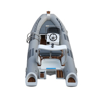 Bateau semi-rigide haute flottabilité 480C Coque en fibre de verre avec tube en Hypalon Gris
