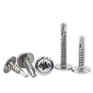 Tornillo Autorroscante de Cabeza Phillips de Acero Inoxidable 410 de Ocho Direcciones M4.2 4.8 con Arandela Redonda para Aplicaciones en Piedra - Product Image 1