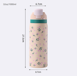 Botella de Agua Deportiva de Acero Inoxidable con Aislamiento al Vacío de Doble Pared, Libre de BPA, de 16oz/24oz/32oz, Vaso de Acero Inoxidable con Asa - Product Image 3