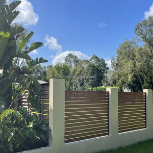 גן מרפסת אלומיניום גדר פרטיות 6 רגליים פרופיל laper מסגרת מסגרת בר אופקי מצופה אבקה מצופה אבקה מצופה קל להתקין - Product Image 2