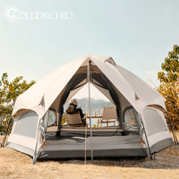 Tente de glamping de luxe durable à double couche, tente de camping familiale imperméable pour l'extérieur, tente de culture de champignons portable