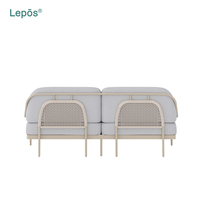 Prix de gros, commande en gros, service OEM/ODM, ensemble de canapés d'extérieur en aluminium tressé pour hôtel, jardin et patio