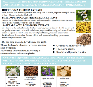 เอสเซนส์บำรุงผิวหน้าควบคุมความมัน Houttuynia Cordata สูตรอ่อนโยน บรรเทาอาการระคายเคือง สำหรับผิวมันเป็นสิวง่าย ขนาด 18 มล. (ขั้นต่ำในการสั่งซื้อน้อย) - Product Image 3