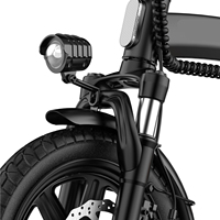 Bicicleta Urbana Plegable Mini de 14 Pulgadas con Motor Trasero sin Escobillas de 350W 48V 7.8AH y Cuadro de Acero, en Oferta en Almacén de EE. UU.
