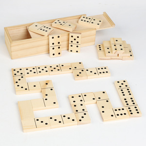 Juego de Dominó de Madera Maciza de 28 Piezas, Suministro de Fábrica Personalizable OEM ODM, Bloques de Construcción Educativos para Niños - Product Image 4