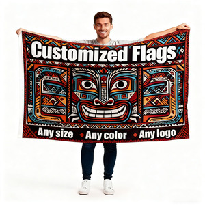 Customized 3x5ft National/region Flags for Promotional Banner Art Exhibition. Flag Promotion Banners for Companies