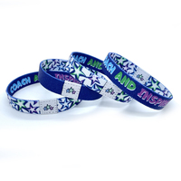 Bracelets extensibles en tissu tressé RFID FM1108 Ntag 213 Ntag 215 Ntag216 Sunshine, bracelet personnalisé avec impression intégrale
