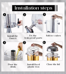 Dispensador jugoso comercial duradero Dispensador de jugo caliente frío para fiestas fabulosas Bodas - Product Image 3