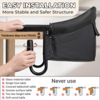 Siège rehausseur portable et réglable pour animaux de compagnie, chaise haute pour chiens et chats, idéal pour les repas en famille et comme mobilier de bureau – Meuble de qualité pour animaux.