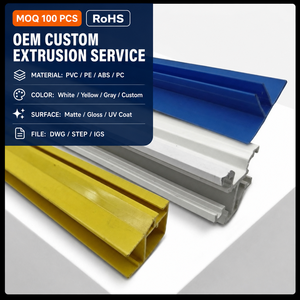 Profils extrudés personnalisés OEM durables et écologiques en PA6, PE, <span class=keywords><strong>PVC</strong></span>, PC pour portes, fenêtres, extérieur, cuisine, supermarché - Product Image 2