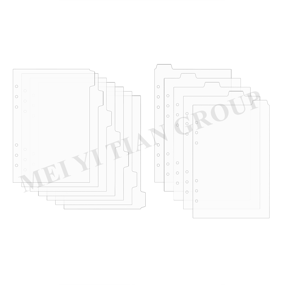 Разделители индекса A5 PP черный белый матовый разделитель вкладки разделители переплет с вкладками индексирование вкладки страницы пластины для 6 кольцевых переплетных