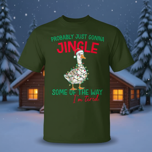 Probablemente solo me voy a acosturar, estoy cansado, camiseta navideña de Santa Goose - Product Image 3