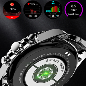 Fitness Tracker Smartwatch With <b>Heart</b> Rate Sleep Monitor IP67 Waterproof Stainless Steel Band Sport Watch for Men Smart Watches - Product Image 6