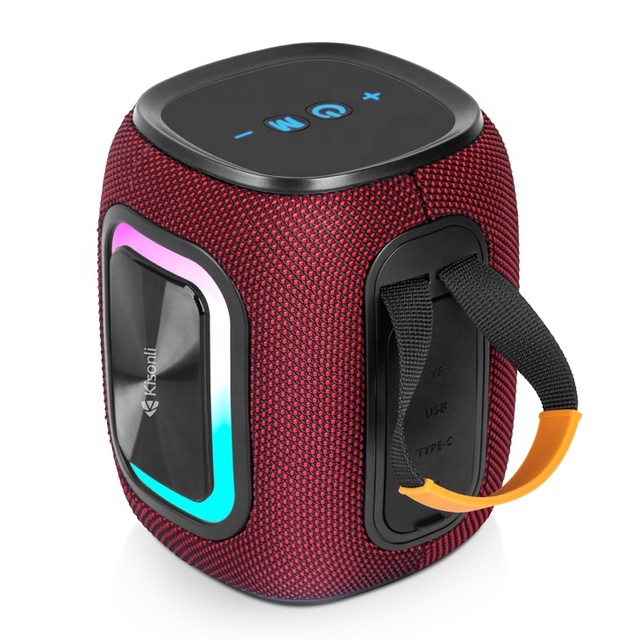 TWS Lights Mini Plastic Heavy Bass Surround Waterproof for Wireless Outdoor Portable Speaker with RGB