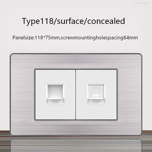 Enchufe y toma de corriente avanzados de la serie 118 para electrodomésticos de acero inoxidable, TV, LAN, satélite y ordenador - Product Image 6