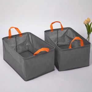 Muti-function Foldable Clothes Storage <b>Bin</b> Non-woven Fabric Storage Basket With Handle for Organizers - Product Image 3