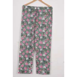 Wholesale Price Women's Cotton Hand Block Pajama Set- Boho Loungewear ,Comfy Nightwear For Women - Product Image 3