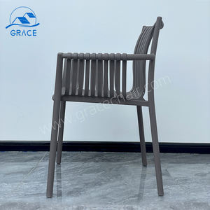 Vente en gros de chaises d'accoudoir de salle à manger contemporaines de haute qualité modernes en plastique rotin loisirs de plein air pour hôtels salons parcs - Product Image 3