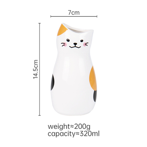 Tazze di bottiglia di vino di ceramica del regalo creativo di progettazione del gatto di stile giapponese su ordinazione che servono il Set di Sake della porcellana - Product Image 3