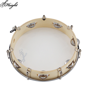 Tambour à main accordable de 10 pouces Petit instrument de musique à <span class=keywords><strong>percussion</strong></span> Accessoire de <span class=keywords><strong>samba</strong></span> en bois - Product Image 5