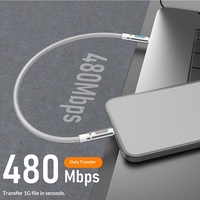 Kabel USB Type-C 2m PD 240W Super Fast Charging Terbaru dengan Lampu Indikator untuk Transfer Data Ponsel