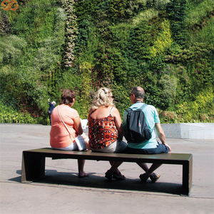 Banc de jardin portable moderne en acier Corten pour parc, hôtel, école et villa - Sièges d'extérieur écologiques - Product Image 3