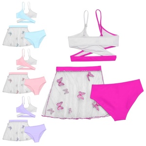 Ensembles de maillots de bain bikini pour filles de 7 à 12 ans, avec jupe, pour piscine, plage, bain au soleil, parc aquatique, spa, surf - Product Image 1