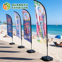 Drapeau publicitaire promotionnel personnalisé, drapeau plume, drapeau de plage volant, bannière, drapeaux goutte d'eau, Beachflags
