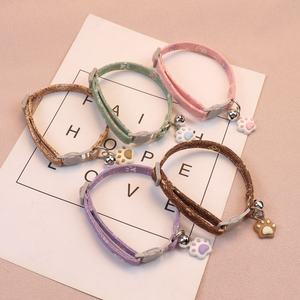 Colorful Soft Durable Adjustable Paw Print Daily Wear Small Medium Dog Accessories <b>Cute</b> Pet <b>Collar</b> Pet <b>Collars</b> - Product Image 5
