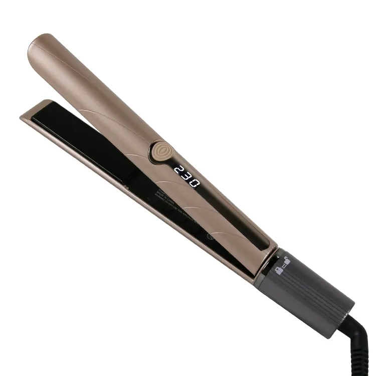 Professional ceramic hair iron straightener with lcd flat irons wholesale private label customize hair straightener