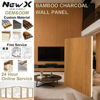 Panneau mural en PVC décoratif intérieur imperméable à l'eau, imitation bois de bambou, 8 mm, pour villa, appartement, hôtel, bureau, projet