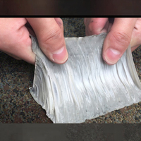 Ruban adhésif super adhésif en caoutchouc butyle de 1 mm, 5 cm * 5 m, feuille d'aluminium pour les fuites de toiture et l'étanchéité, réparation et réparation des fuites, ruban adhésif