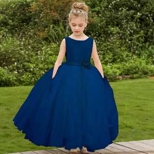 Vestido <span class=keywords><strong>de</strong></span> Princesa <span class=keywords><strong>de</strong></span> Satén para Niña <span class=keywords><strong>de</strong></span> Primera <span class=keywords><strong>Comunión</strong></span>, Fiesta, Boda, Cumpleaños, Blanco - Product Image 3