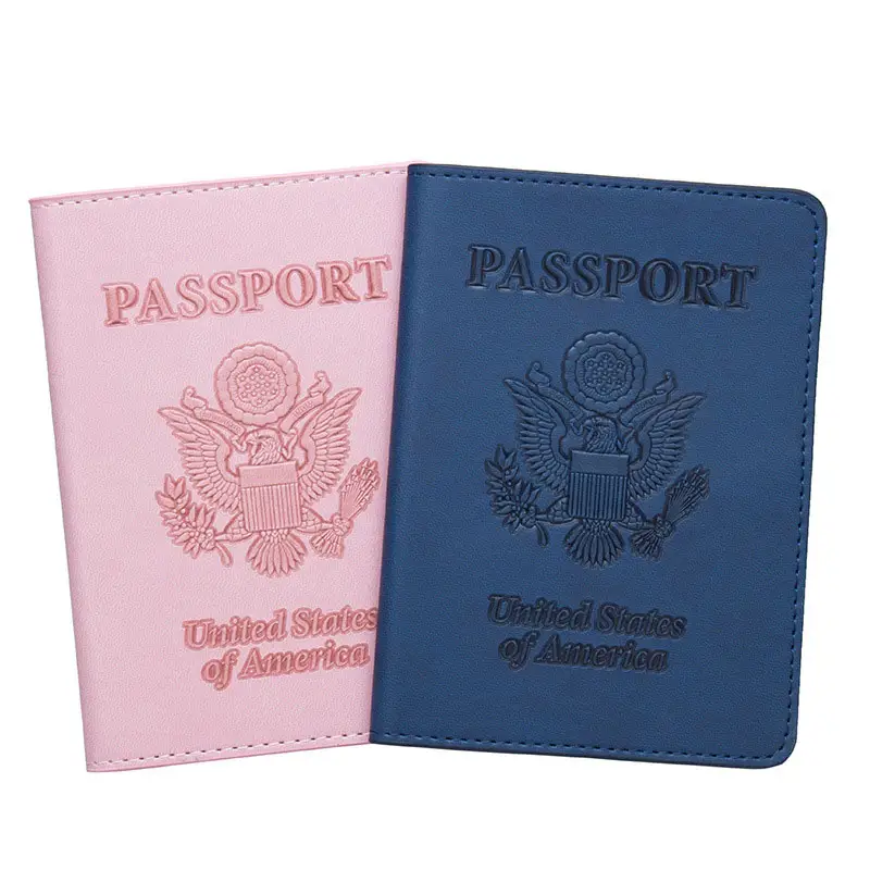 Porte Passeport En Cuir Pilot Wallet Passport Pu Leather Travel Passport Holder Ventas al por mayor Custom Blank Printed Passport Cover