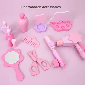 Juego <span class=keywords><strong>de</strong></span> <span class=keywords><strong>tocador</strong></span> <span class=keywords><strong>de</strong></span> madera púrpura para niñas, <span class=keywords><strong>juguete</strong></span> <span class=keywords><strong>de</strong></span> <span class=keywords><strong>maquillaje</strong></span> interactivo con accesorios, casa <span class=keywords><strong>de</strong></span> juegos para niños, juego <span class=keywords><strong>de</strong></span> rol - Product Image 6