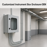 Boîtier de commande électrique en acier laminé à froid OEM, montage mural, armoire à instruments avec porte verrouillable