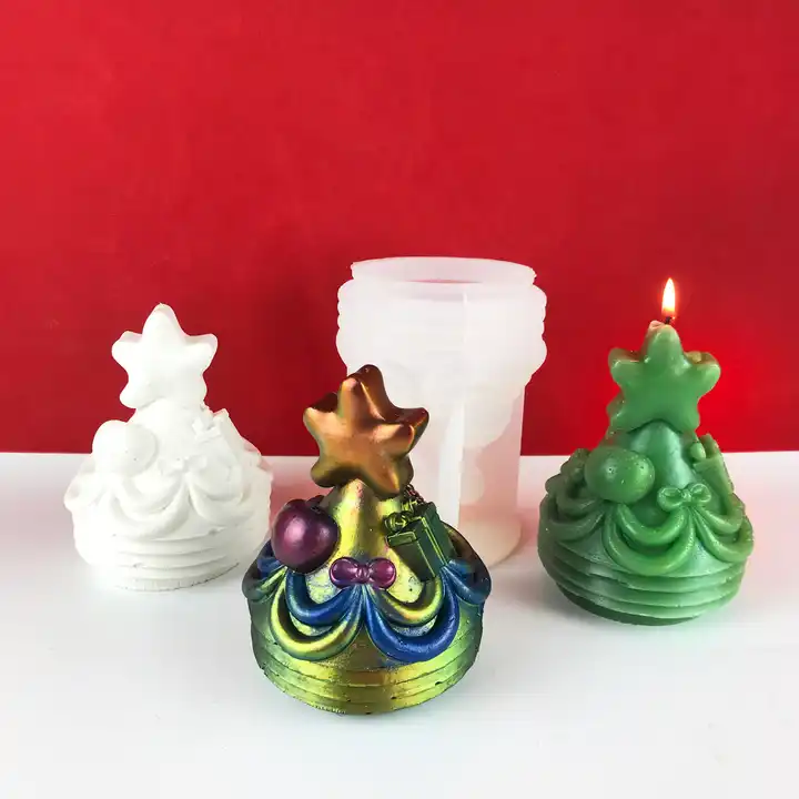 3D Christmas Silicone Candle Mold DIY Aromatherapy Candle Mould