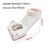 Capot anti-poussière pour aspirateur pneumatique CNC avec soufflage pour machine à sculpter