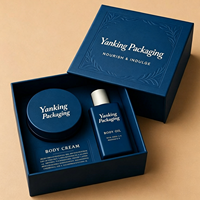 Boîte cadeau en papier rigide avec logo imprimé personnalisé pour l'emballage de produits de soin de la peau et du corps, avec doublure en mousse EVA