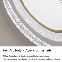 Plafonnier LED moderne 3 CCT en cristal, luminaire mural en acrylique avec interrupteur pour salon, chambre et maison