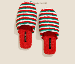 Nouvelle Arrivée Hiver – Chaussons <span class=keywords><strong>en</strong></span> Coton Rayés Doux <span class=keywords><strong>en</strong></span> Polaire <span class=keywords><strong>d</strong></span>'<span class=keywords><strong>Agneau</strong></span> pour Couples, Chauds et Antidérapants, pour l'Intérieur (Femmes et Hommes) - Product Image 2