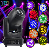 Luz Móvil de Cabeza con Haz de 300W, HID Blanca, IP20, Luz de Patrón 3 en 1, Control DMX512, Sistema de Prisma, Efecto de Escenario con Ángulo de Haz de 3-16 Grados
