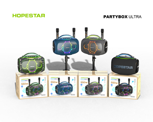 Caixa de Som Portátil HOPESTAR PARTY ULTRA 550W com Bateria de 10000mAh, Microfone Integrado, LED RGB e IPX-6 à Prova d'Água para Karaokê ao Ar Livre - Product Image 3