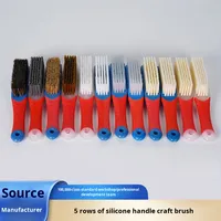 Brosse de polissage multifonctionnelle en PP souple et rigide, à poils de sanglier résistants à l'usure, pour l'entretien et le nettoyage des bijoux, du jade et des patines