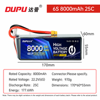 Batterie de drone FPV DUPU 3.7V 22.2V 6S 8000mAh 25C haute capacité semi-solide LiCoO2 pour UAV