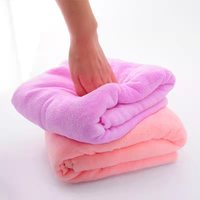 Lot de deux serviettes en polaire corail tissée, couleur unie, absorbantes, écologiques et à séchage rapide pour le visage et le bain