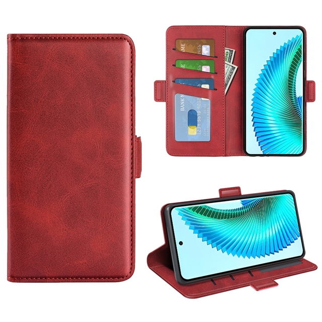 Shockproof PU Leather Soft TPU Cover with Card Slots Flip Wallet Phone Case for Huawei Honor Magic 6 Lite X9B X50 5G