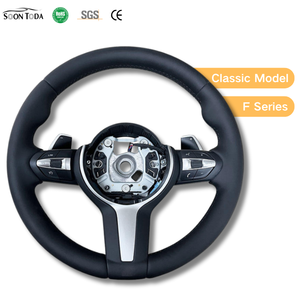 Volante Clásico de Cuero con Palanca Ancha para <span class=keywords><strong>BMW</strong></span> F10 F11 F20 F21 F23 F30 F31 F32 F33 F36 F01 F06 F07 <span class=keywords><strong>M3</strong></span> M4 M5 X1 F48 X3 F25 X4 - Product Image 1