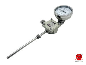 Termometer Bimetal Industri dengan Transmisi Jarak Jauh Pt100 RTD Pengukur Suhu Bimetalik Baja Tahan Karat Keluaran 4-20mA - Product Image 4